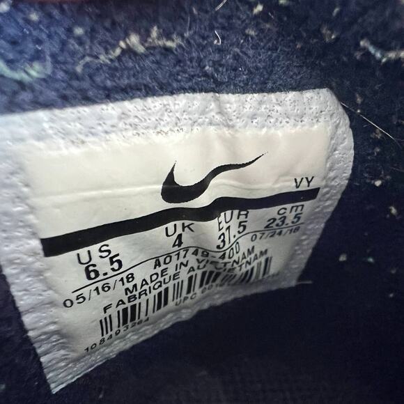 Nike Air More Money Sneakers Women's 6.5 Purple Black Leather Slip On A01749-400 - Picture 9 of 9